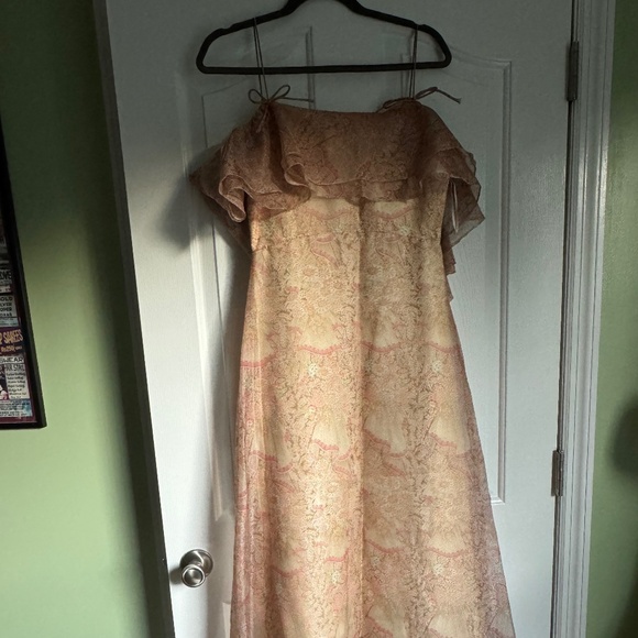 Floaty ethereal organza vintage gown, xs - Picture 1 of 7